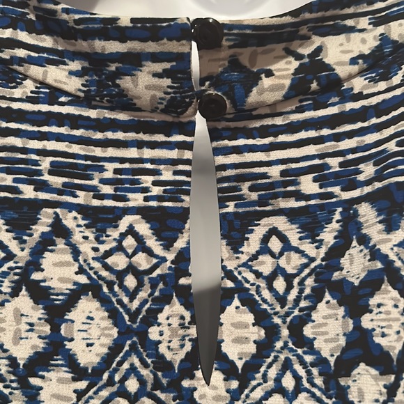 Donna Ricco halter Blue/Grey Blouson Dress Sz 8 - Picture 8 of 9